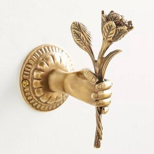 Set of 2 Anthropologie Elegant Gold Hand Wall Decor